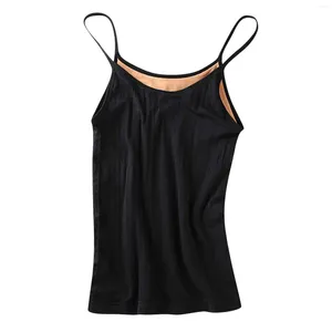 CAMISOLS TANKS TOP FEMIS FEMY SEXY BRAS SPAGHETTI CROP TOPS MATERAÇÃO MATURA DE CAMISOLE SOLID CAMISOL