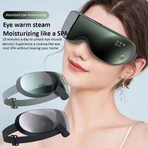 Elektrischer Impulsaugenmassager Dampfheizung Augenmassage -Gerät Kompress Augen für Pflegebrillen Vibration EMS Akupunkt müde trockene Auge 231221