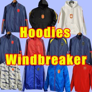 2023 Spanien Fußballtrösser Pedri Ferran Torres Morata Gavi Fußballhemd Ansu Fati Koke Azpilicueta Men Kits Top 2024 Langarm Tracksuit Windbreaker Hoodies