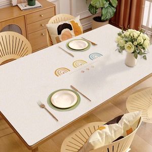Table Cloth Desktop Mats No-wash Waterproof Oil-proof And Dust-proof Dining Coffee Tablecloths Light Luxury