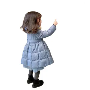 Casaco de baixo para menino para menino piso de pavo de piso de inverno infantil crianças jaqueta leve parkas casacates preenchimento jackets meninas