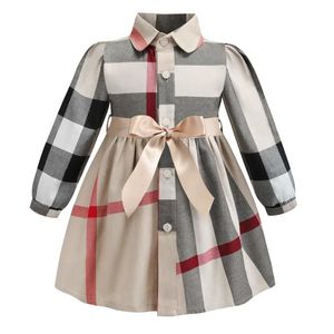 ドレスベビーガールドレスキッズラペル長袖プリーツスカート子供カジュアルカジュアルキッズカレッジ服bh6