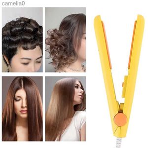 Haarburlerglätter 3in1 Mini Haarglätter Curler hochwertig flachem Eisenkeramikglatthaut Comb Professional Curling Iron Styling Toolsl2312