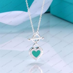 Designer sterling silver heart bracelet OT clasp necklace set luxury shape original fashion classic bracelet women jewelry gift wi256m