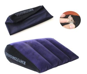Uppblåsbar sexkudde möbler Body Support Pads Triangel Love Position Använd Air Blow Cushion Par Bäddkuddar9213072
