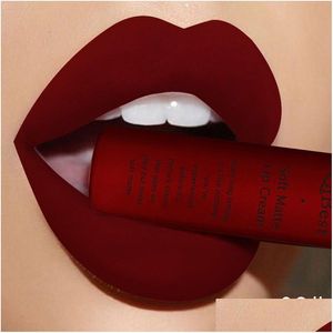 Lipstick qi líquido fosco impermeabilizado d'água veet mate nude lip brilho vermelho lint kint maquiagem batons cosméticos Lipgloss 230829 dr dhmtv