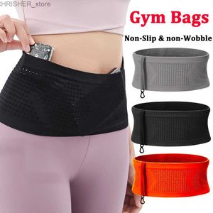 Torby na zewnątrz bezproblemowe niewidzialne bieżące torby z paskiem do gimnastyki Unisex Sports Fanny Pack Bags do telefonu do fitness Jogging Cycling L231222