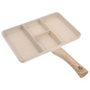 Pans Non Stick Omelette Pan Kitchen Frying Breakfast Egg Accessories Griddle Multifunction Supply Wood Convenient