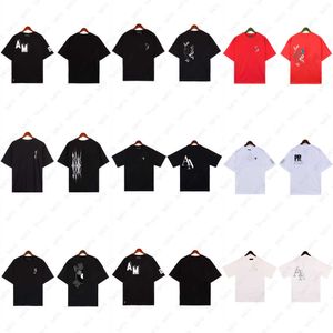 Mode trendige Marke T-Shirts Sommer Männer T-Shirt amerikanisches Retro-Nischen-Amirir-Shirt High Street-Druck lose lässige Co-ed Kurzarm-Herren-Designer-T-Shirt