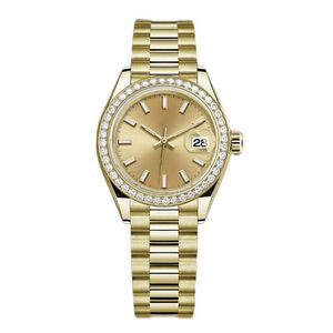 Womens Watch Designer Watches Diamond Watch for Lady Movie Watches Le Montre Gold 28mm relógio de aço inoxidável PraytRap Orologio Watches Mulheres de luxo assistindo