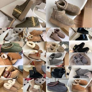 uggsboots women slipper ug boots秋冬オーストラリアデザイナー女性ブーツ男性クラシックタズスライドウール豪華なウォームプラットフォームクラシック28 48