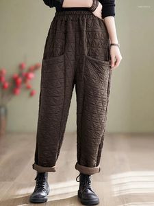 Pantaloni da donna Donne Casual Arrivo 2023 Autumn e inverno Vintage Style Spesso Caldo Caldo comodo Harem Pantaloni B3045