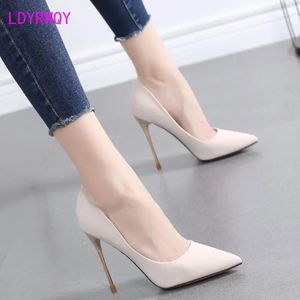 Heels 2021 new Korean style stiletto pointed shallow mouth shoes female spring and autumn wild net red French girl single shoes