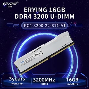Erying Desktop Ram Memory DDR4 8GB 3200 МГц 16 ГБ 3200 МГц Игровой память U-DIMM, настраиваемая для I7 I9 DIMM с радиатором XMP для ПК 231221
