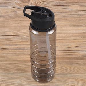 Flip Straw Drinks Sport Hydration Water Bottle езда на велосипеде в поход BPA Black2763