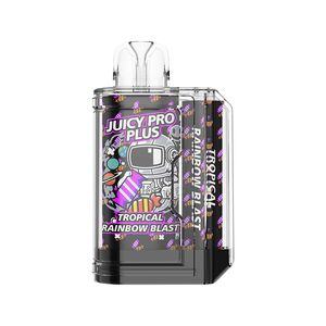 Authentic Juicy Pro Plus 8500 Puffs E Zigarette Einweg wiederaufladbare Vape-Stift-Gerät 650mAh 18ml Vorgefüllte Pod-Kassetten 13 Aromen 0% 2% 3% 5% Knall 8500 Puff