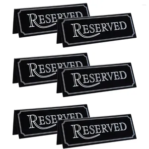 Party Decoration 6pcs Acrylic Table Card Sign El Restaurant Reserved Signs Reminder For Wedding Birthday Dropship