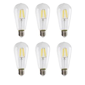 E27 ST64 żarówki LED Vintage LED żarbówka retro światła 2W 4W 6W 8W ciepłe białe AC110-240V316Q