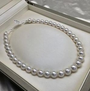 Natural AAAAA 910mm Australian South Sea White Round Pearl Necklace 14K 231221