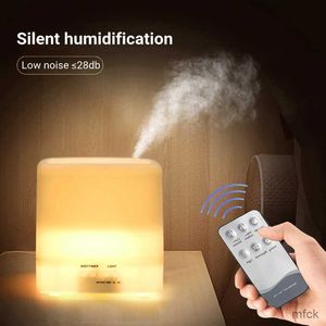 Luftfuktare 600 ml hem elektrisk ultraljud luftfuktare aromaterapi eterisk olje diffusor med LED -ljus fjärrkontroll aromdiffusor