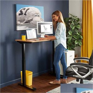 Other Furniture Creativity Electric Height Adjustable Desk 47 34 Inch Wood Desktop Sit Stand Table For Office Work From Home Easy To D Dhpkr