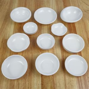 Seasoning Dish Imitation Porcelain Sauce Dish Water Drop Shaped Taste Bowl Soy Sauce Dish High-Grade A5 Melamine Tableware260A