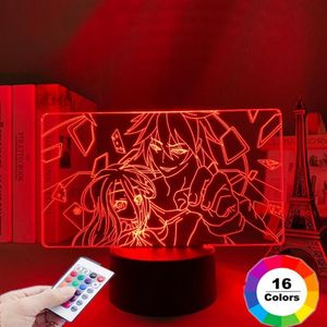 Luzes noturnas sem vida de jogo Light Light Light for Kids Bedroom Decor Nightlight Birthday Birthday Borned Birthdance Table 3D Lamp Anime242W