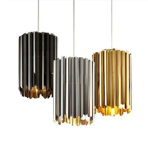 Lampor guld krom svart rostfritt stål hängslampor Italien modern designer hänge ljus bar restaurang balkong matsal hänger la