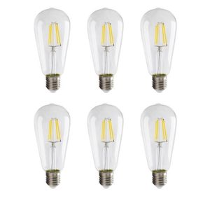 E27 ST64 żarówki LED Vintage LED żarbówka retro światła 2W 4W 6W 8W ciepłe białe AC110-240V256H