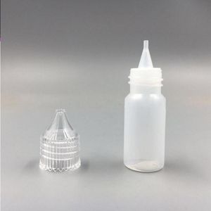 Fin Crystal Cap 10 ml PE Penflaskor med bred munspets 2500st/Lot-flaska E-JUIC 10 ml Gratis frakt av HJN