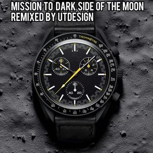 2024 Bioceramic Planet Moon Mens Uhren Vollfunktions Quarz Chronograph Uhr Mission für Mercury 42mm Nylon Luxus Uhr Limited Edition Master Armbanduhren