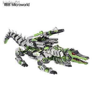 3D Puzzles 2020 Mikroworld Maesh Gavial Model Zestawy DIY Laser Cuting Jigs Puzzle Animal Model 3D Metal Puzzle Puzzle dla dorosłych prezentów YQ231222