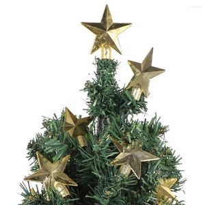 Decoração de festa Mini Christmas Star Tree Topper Decors Favors Top Table Decor
