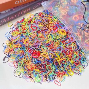 1000pcs Girls Nylon Rubber Band Bands de cabelo elástico Bandas de cabeça Crianças Titular de rabo de cavalo Bands Kids Hair Acessors Ornamentos de presentes