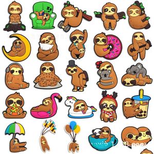 Accessori per parti di scarpe Girl Girl Sloth Charms Wholesale Childhood Memories Funny Gift Cartoon Pvc Decoration Fibbia di gomma morbida Clo Otwyz