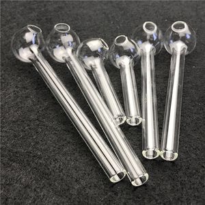 6cm 10cm 12cm Pyrex Oil Burner Glass Pipes Clear Thick Mini Burners Bubbler for Smoking Water Bongs Straw Tube