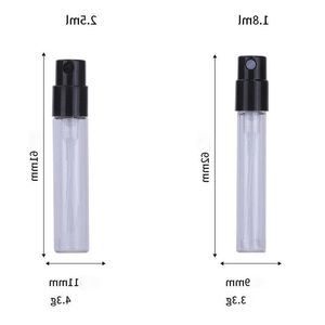 Hot Sale Mini Perfume Tube Empty Glass Spray Cosmetic Bottle 18ml 25ml For Travel Vxxdx