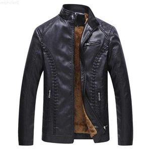 Men's Jackets Winter Leather Jacket Men Super Warm Lining PU Jackets Black Plus Size 6XL Business Casual Mens Coats Male