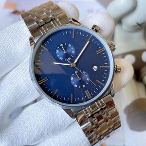 Mens Watches Fashion Tasarımcı İzle Lüks Sınırlı Sarda Tasarımcı Kuvars Hareket Paslanmaz Çelik 43mm Saat