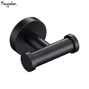 Bagnolux Matte Black Hooks Sus304服ハンガータオルコートローブフック装飾的なバスルームウォールマウント231221