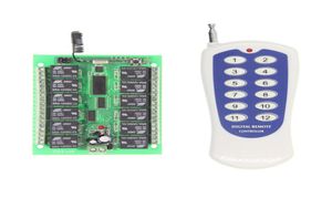 DC 12V 24V 12 CH 12CH RF Sistema switch di controllo telecomando wireless315433 trasmettitore e ricevitore MHz6473949