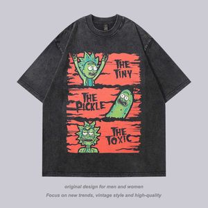 Erkekler Tshirts TKPA Amerikan Hip Hop Modaya Marka Eğlenceli Çizgi Fay