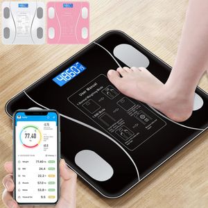 Intelligent Body Fat Scale Wireless LED Digitales Badezimmergewicht USB -Ladung Home Composition Analyzer für 231221