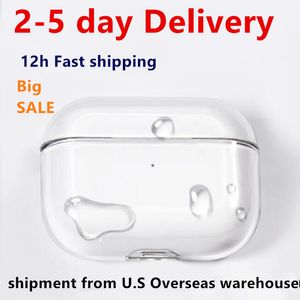 Per Apple AirPods Pro 2 2nd Generation AirPod 3 PRO Accessori per cuffie per cuffie solide TPU Silicone Protective Copertura auricolare Copertura di ricarica wireless Shock Aound Case