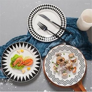 Talerze Nordic Ceramic Dessert Placil 8 cali śniadaniowe ciasto chleb