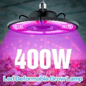 E27 Grow Light 100W 200W 300W 400W hög ljusstyrka LED-lampor AC85-265V Deformerbar lampa för växter inomhus hydroponics tent255g