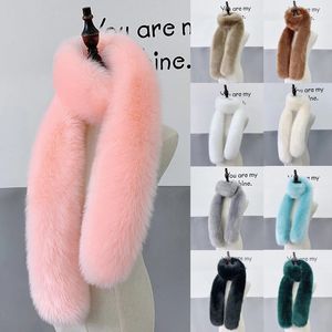 Long Faux Fur Lenf Winter Mulheres femininas de colarinho de colarinho de pescoço de pescoço Shawl Girls Fluffy Wrap 231222