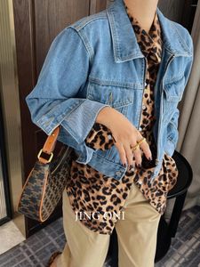 Jaquetas femininas jeans jeans jeans jeans jeans jeans 2023 roupas femininas moda moda outono estilo coreano vintage y2k top chic bombardeiro curto shortwear zipper