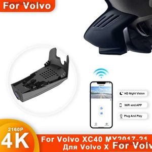 カーDVR CAR DVRS 4K HD 2160P新しいプラグアンドプレイWIFI DVRビデオレコーダーVOO XC40 -21 Dashcam DevicesアクセサリーDHVW7用デュアルレンズダッシュカム