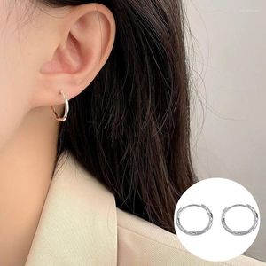 Hoop Earrings 925 Sterling Silver Geometric For Women Girl Fashion Mobius Strip Round Design Jewelry Party Gift Drop